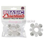 Эрекционное кольцо с бусинами basic enhancer Эрекционное кольцо с бусинами basic enhancer